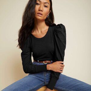 Nation LTD Romy long sleeve top Black XS